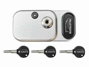 Gatelock XP Van enkel slot met 3 sleutels en BUSSLOT.NL-logo